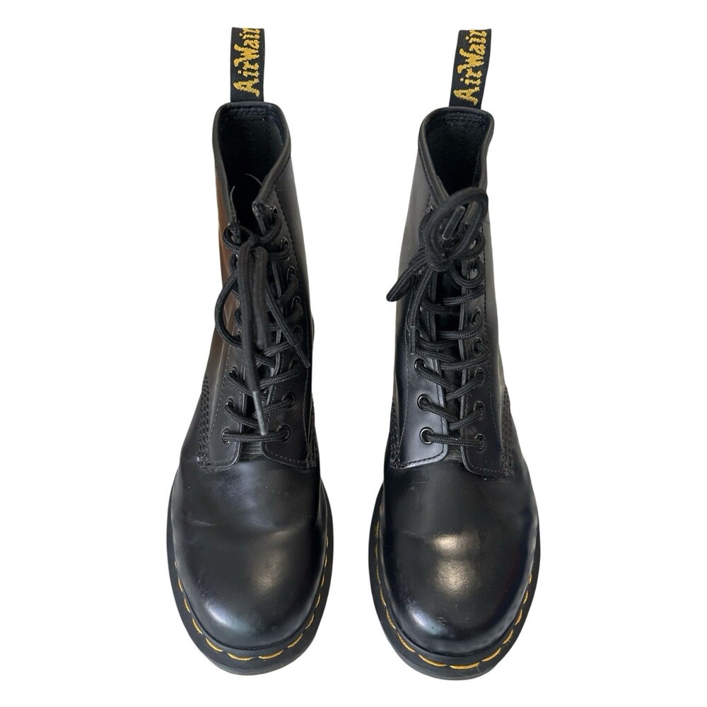 Dr. Martens 1460 Black Smooth Leather Lace Up Combat Boots Women’s US 8 EU 39 - Picture 4 of 9